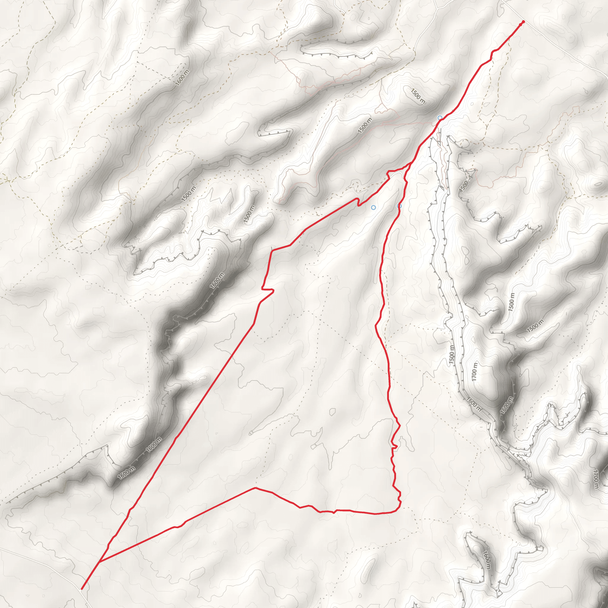 Bartlett Wash Road and Big Mesa Area Loop mobile static map