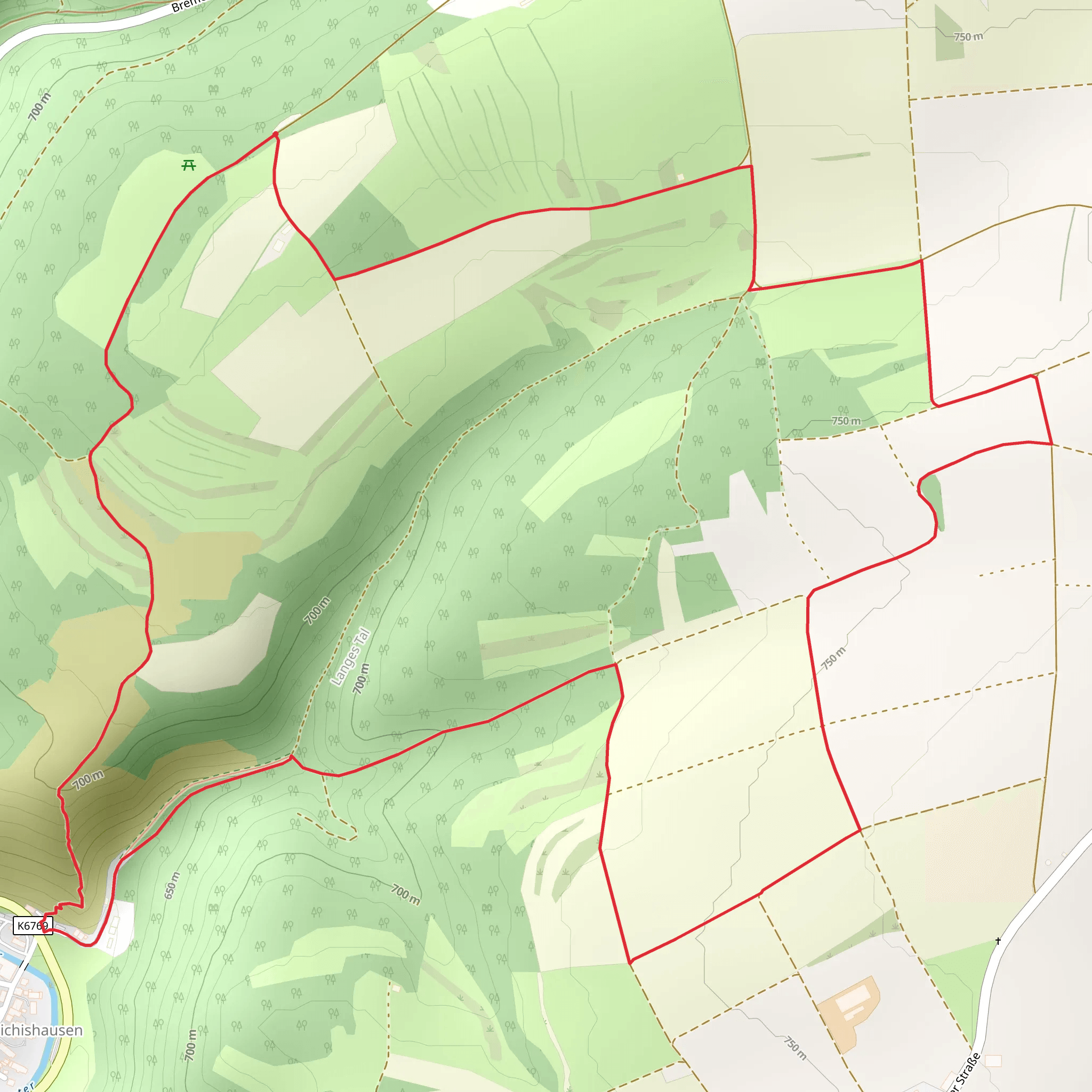 Hochgehgrenzt Loop mobile static map