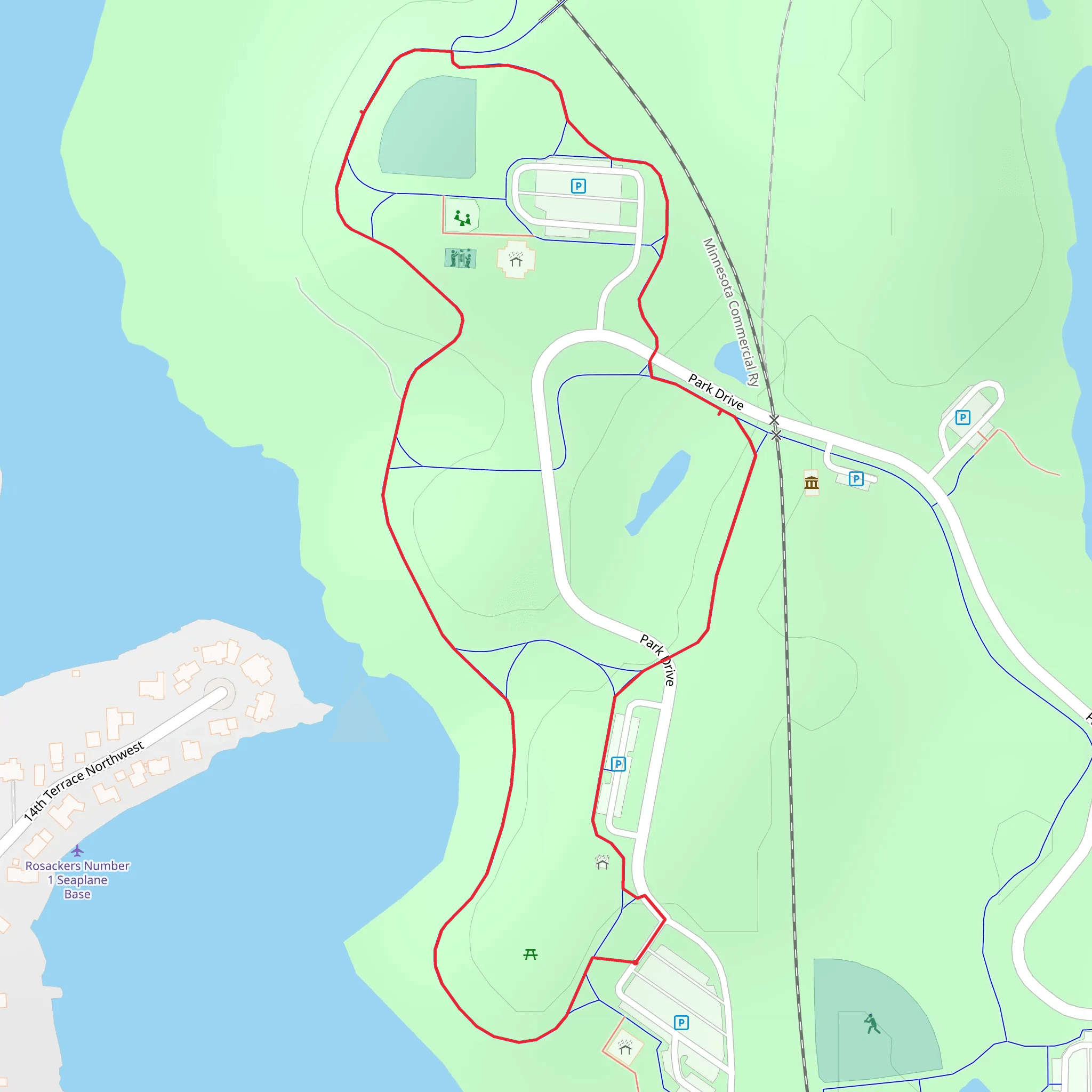 Long Lake Park Loop mobile static map