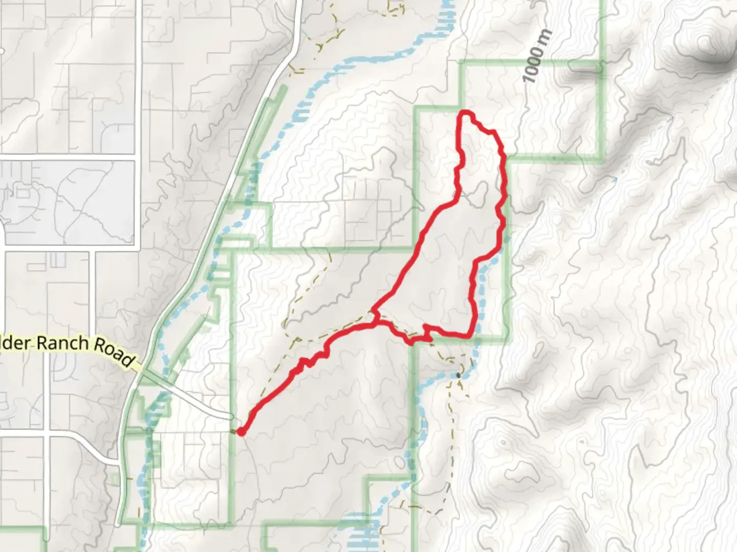 An image depicting the trail The Chutes and 50 Year Trail Loop and its surrounding area.