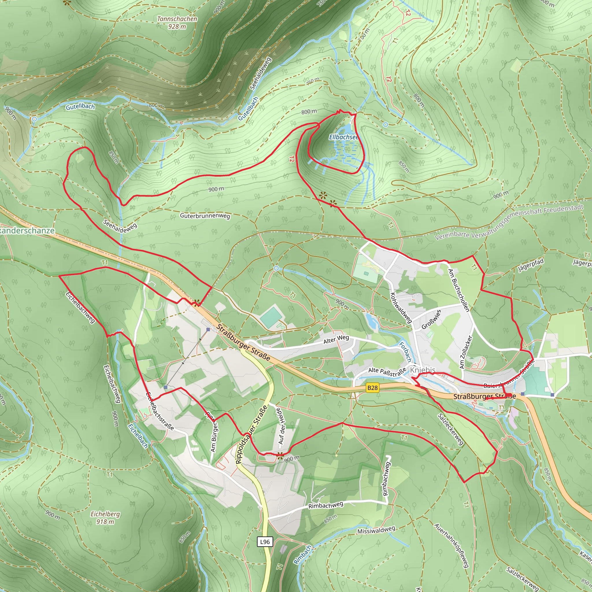 Beim Ellbachsee - Rosshimmel and Heide Mooswiese Loop mobile static map