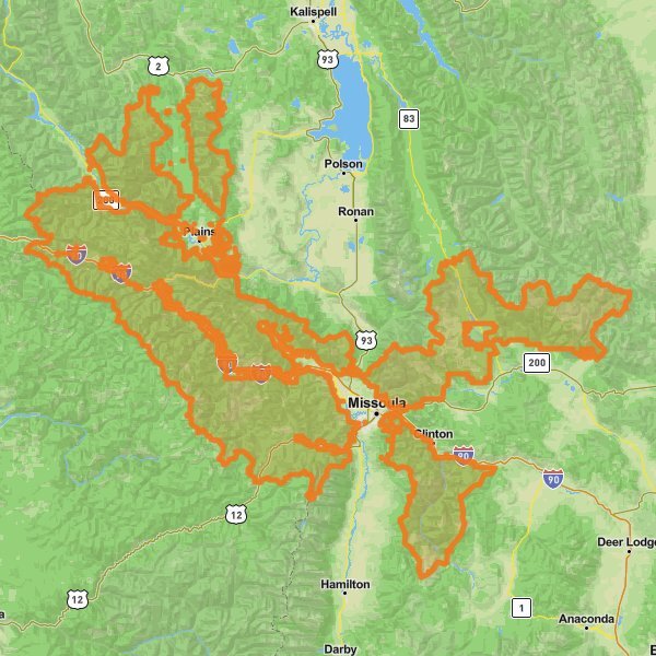 Lolo National Forest mobile static map