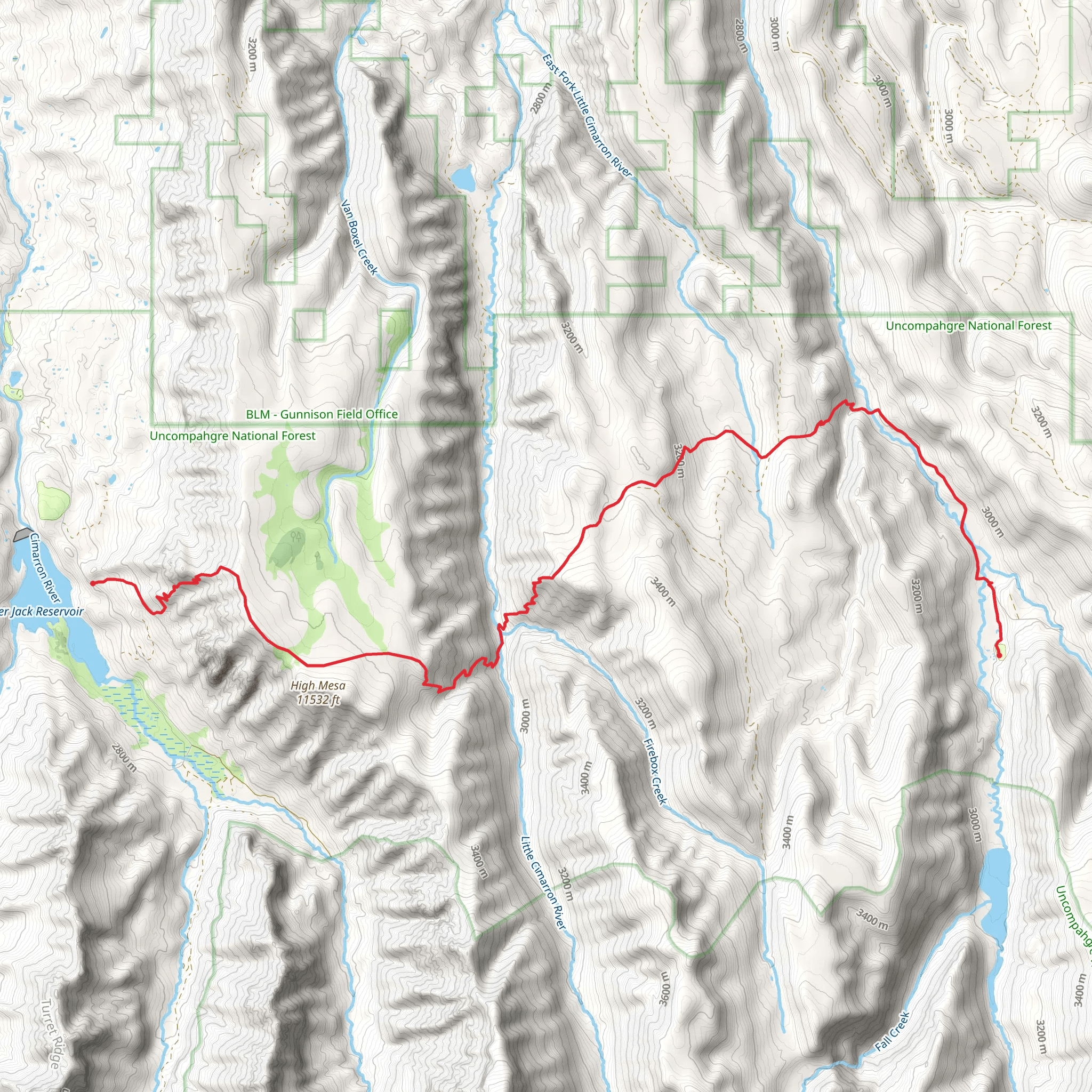 Big Blue Campground via Alpine Trail mobile static map