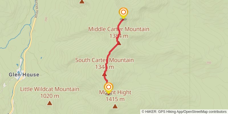 Carter - Moriah Trail stage 2 Map