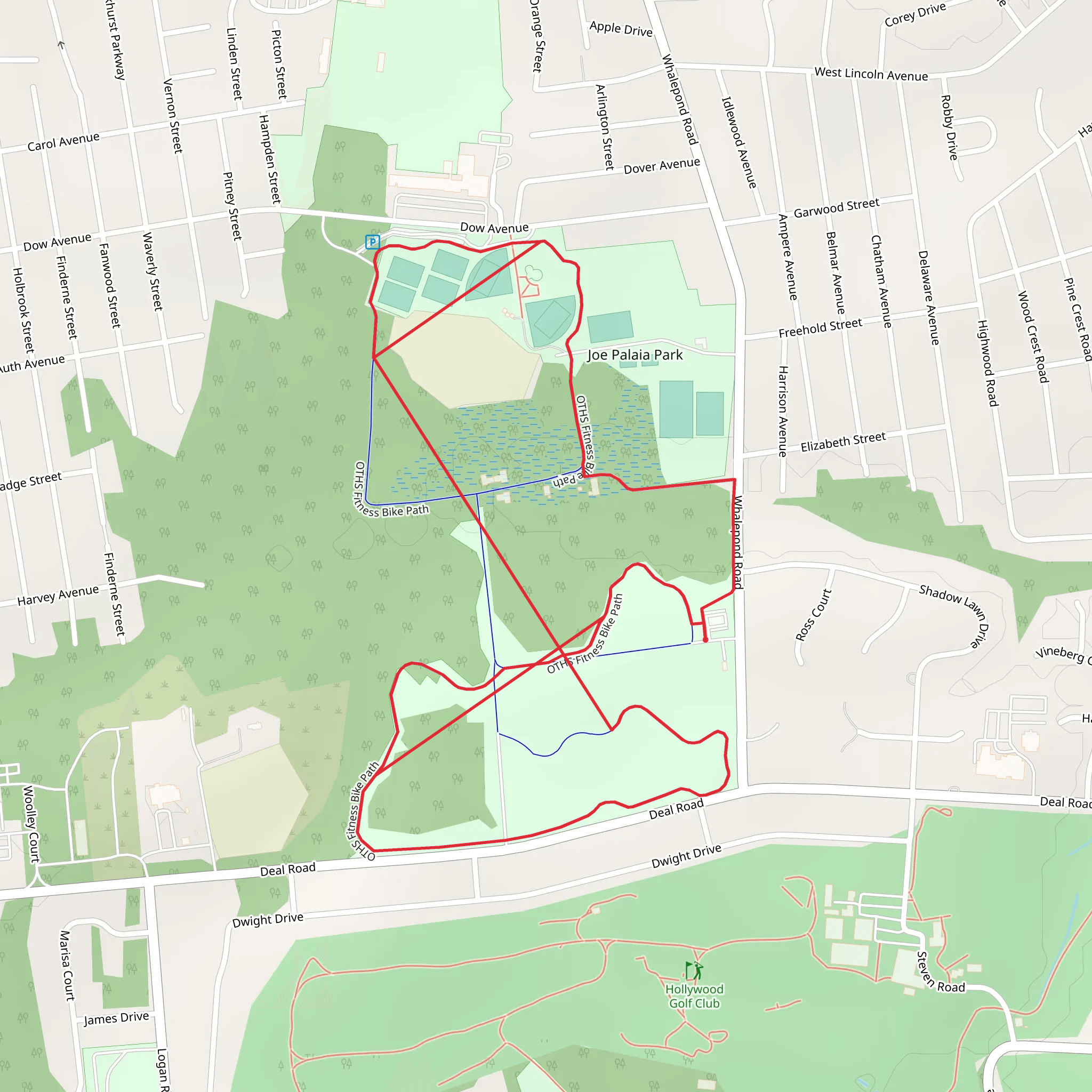 OTHS Fitness Path Loop mobile static map