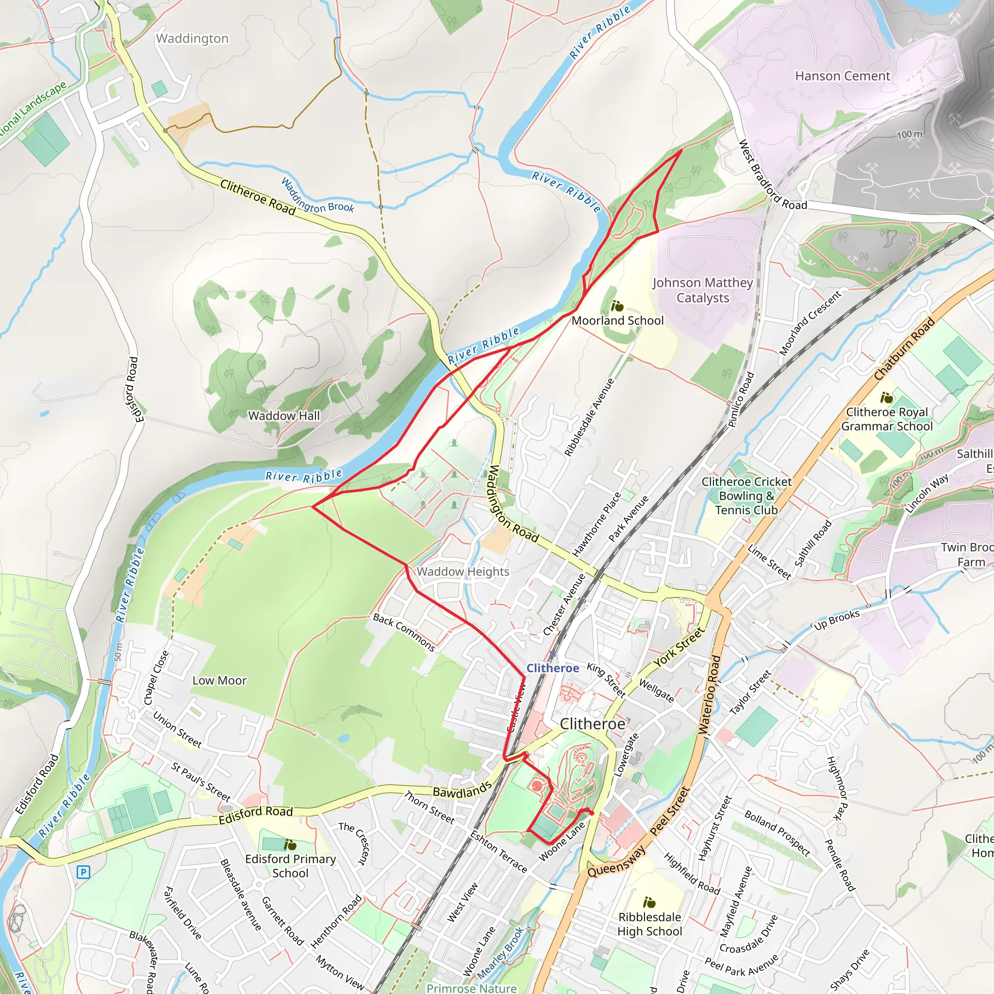 Clitheroe Walk mobile static map