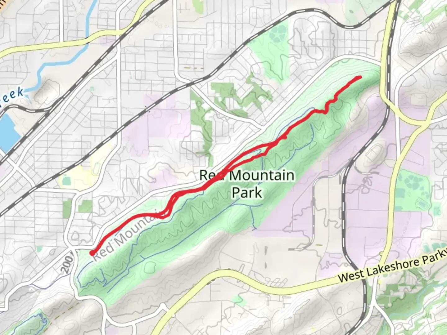 An image depicting the trail BMRR North, Ishkooda and Skyhy Ride Walk Loop Trail and its surrounding area.