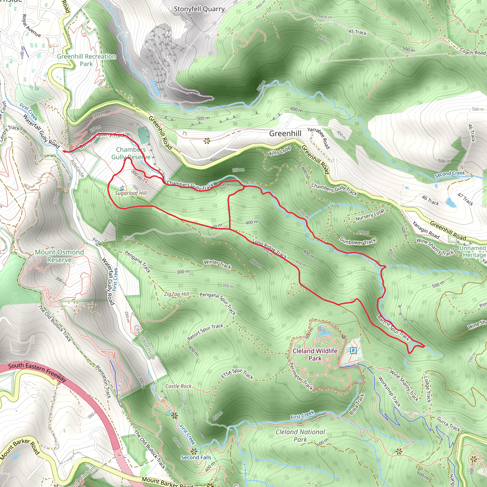 Chambers Hike mobile static map