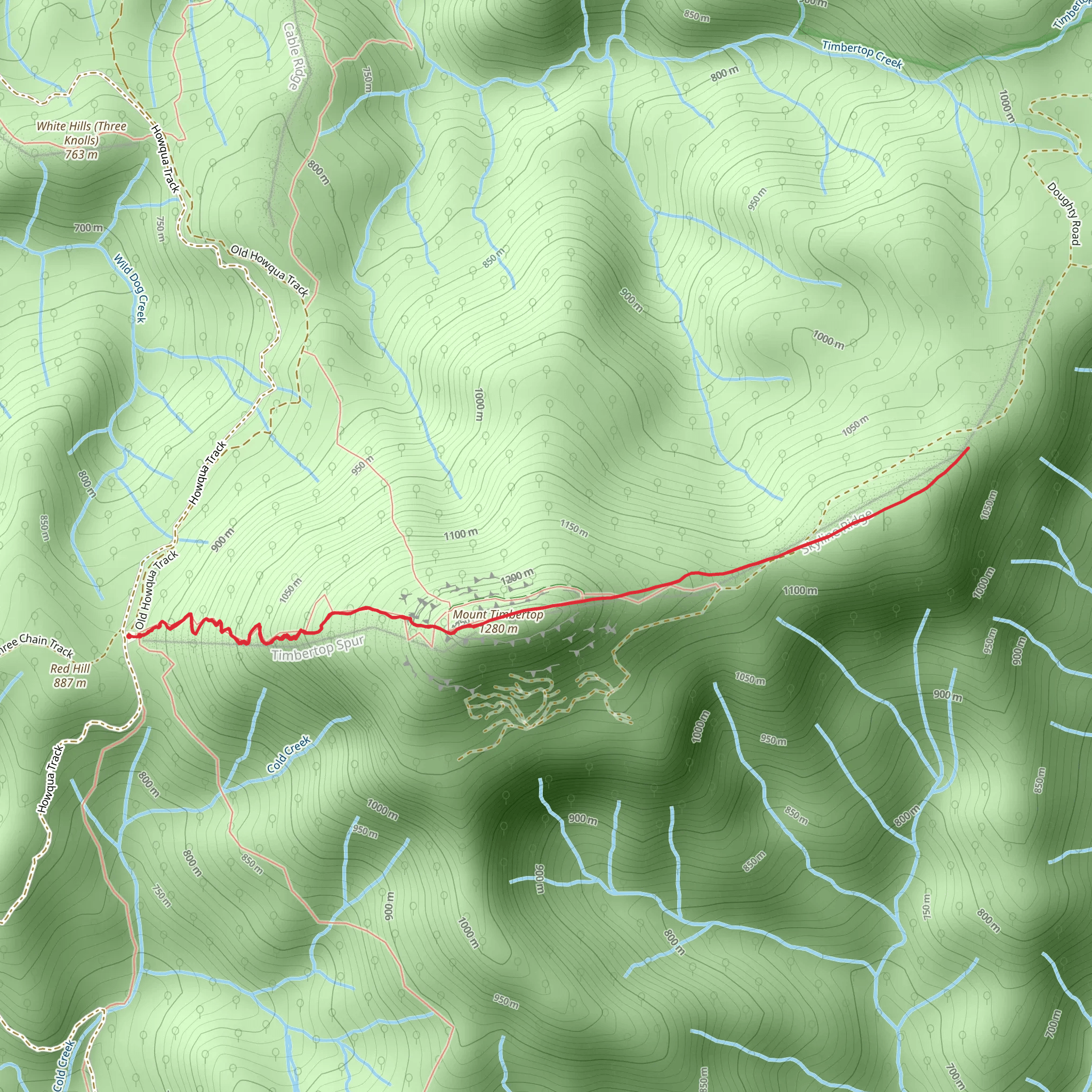 Timbertop Walking Track mobile static map