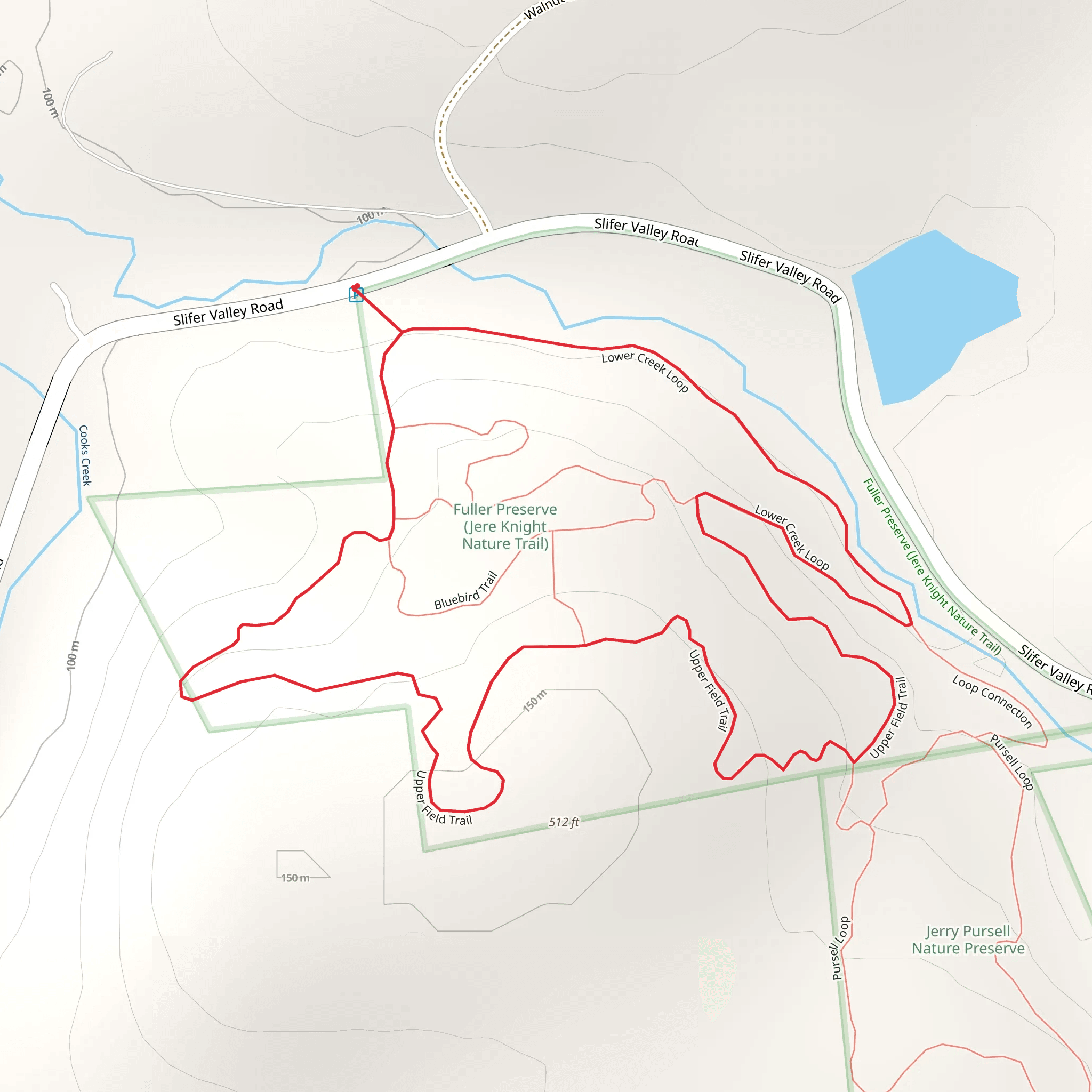 Slifer Valley Rd Loop mobile static map