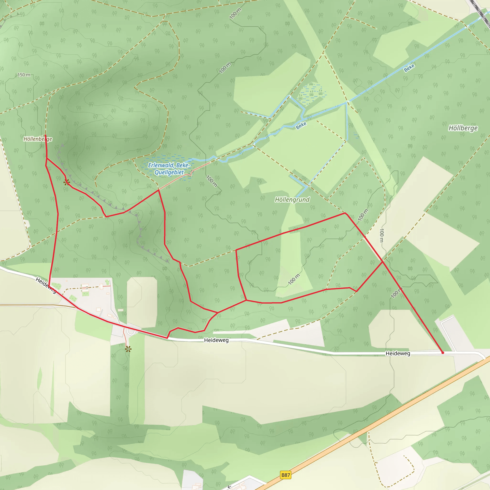 Freilichtmuseum Höllberghof and Hollenberge Loop mobile static map