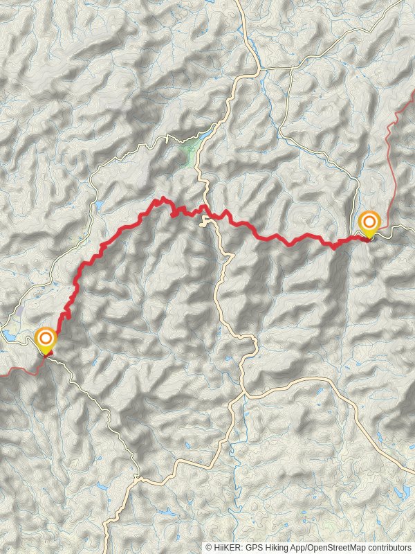 Appalachian Trail from Wolfpen Stamp
