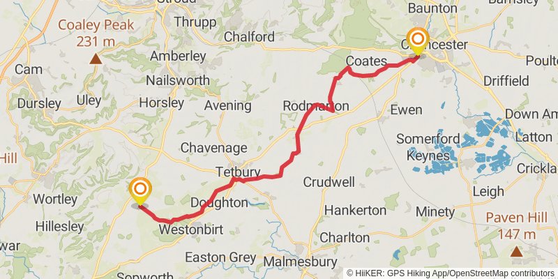 Monarch's Way stage 19 Map