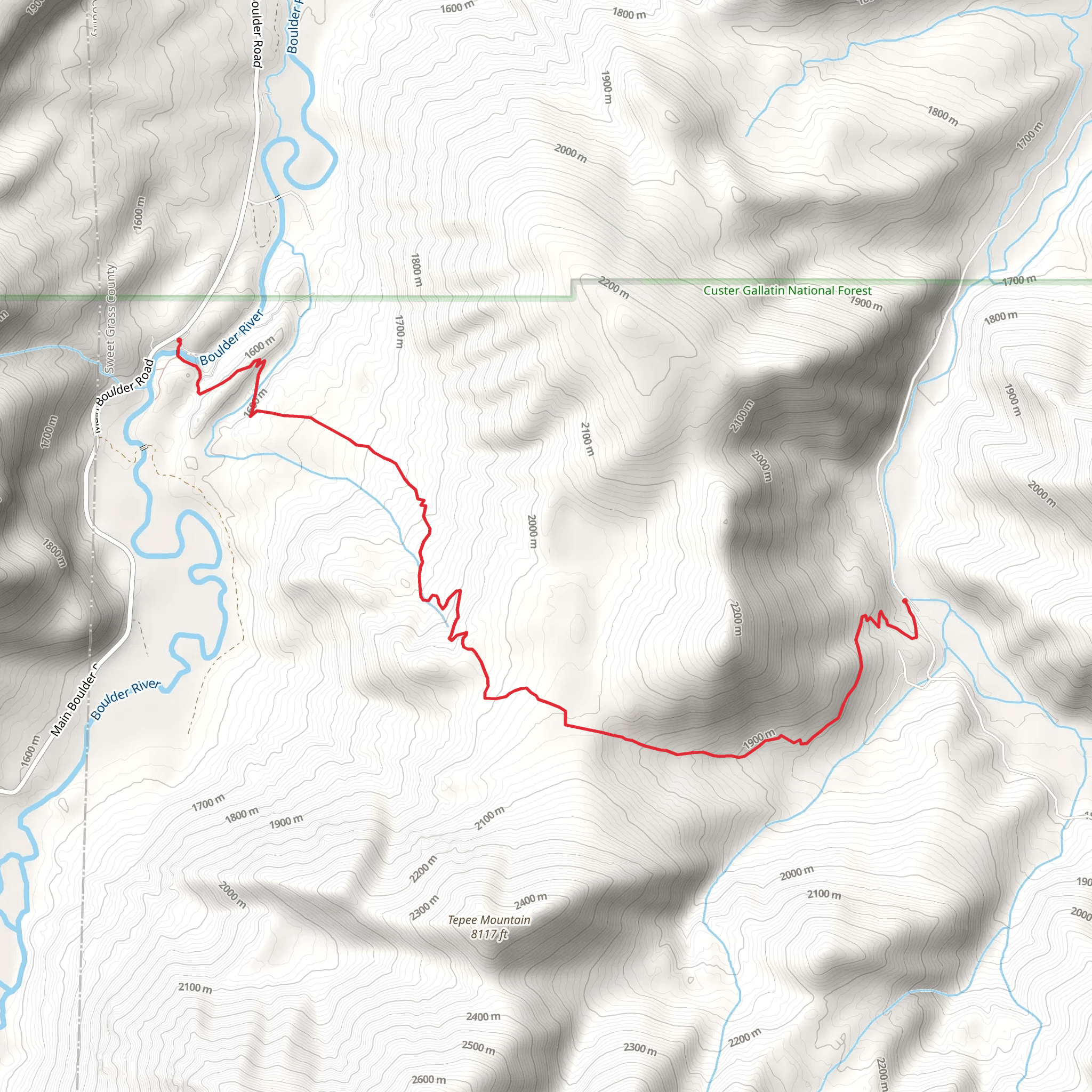 Green Mountain Trail mobile static map