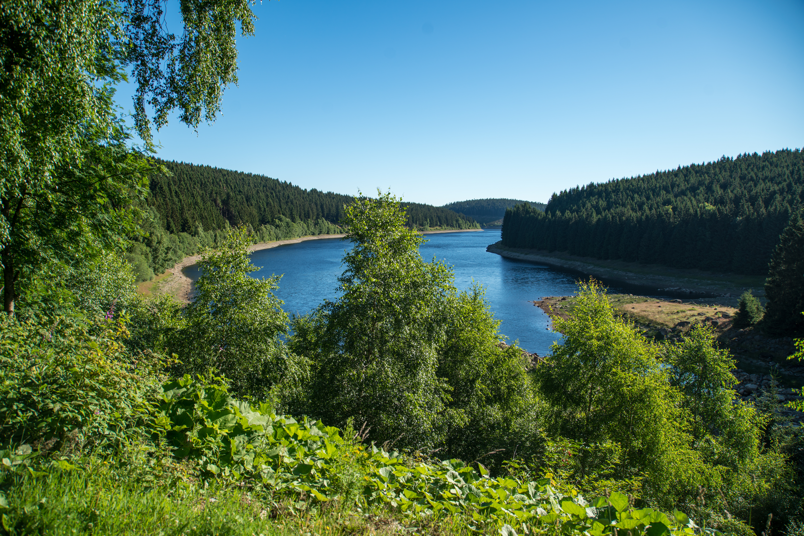 An image depicting the trail Teufelssteig and its surrounding area.