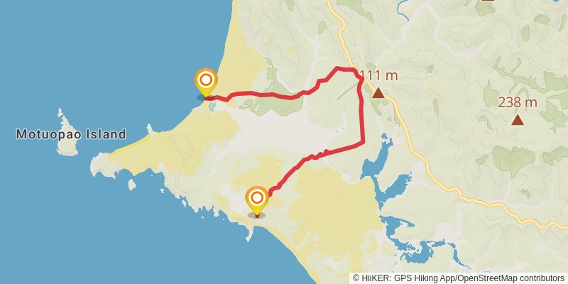 Te Paki Coastal Track alt 2 Map