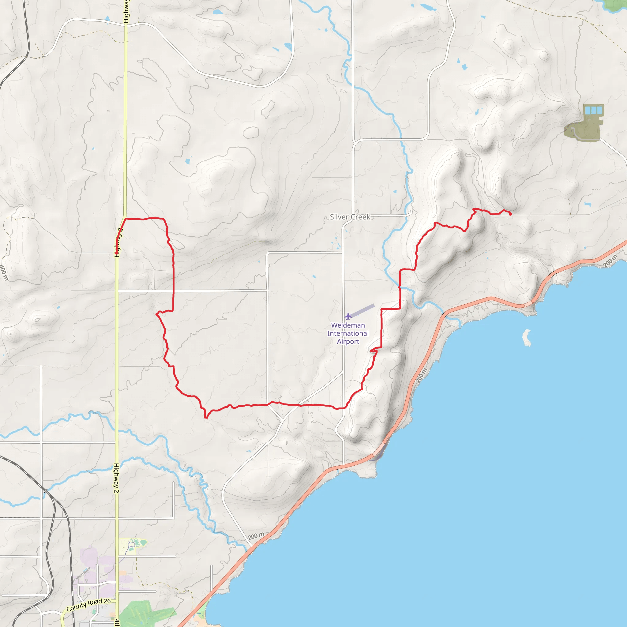 West Castle Danger Road and Reeves Road via Superior Hiking Trail mobile static map