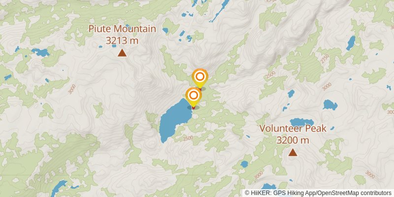 Tahoe To Yosemite Trail spur 2 Map