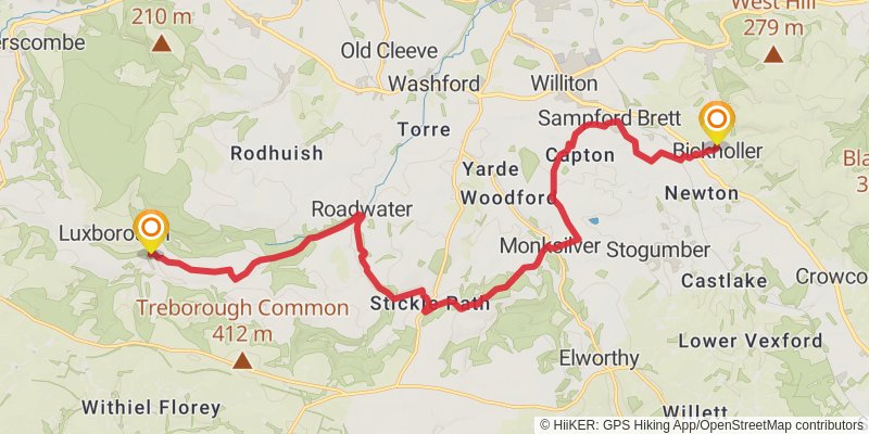 Coleridge Way stage 2 Map