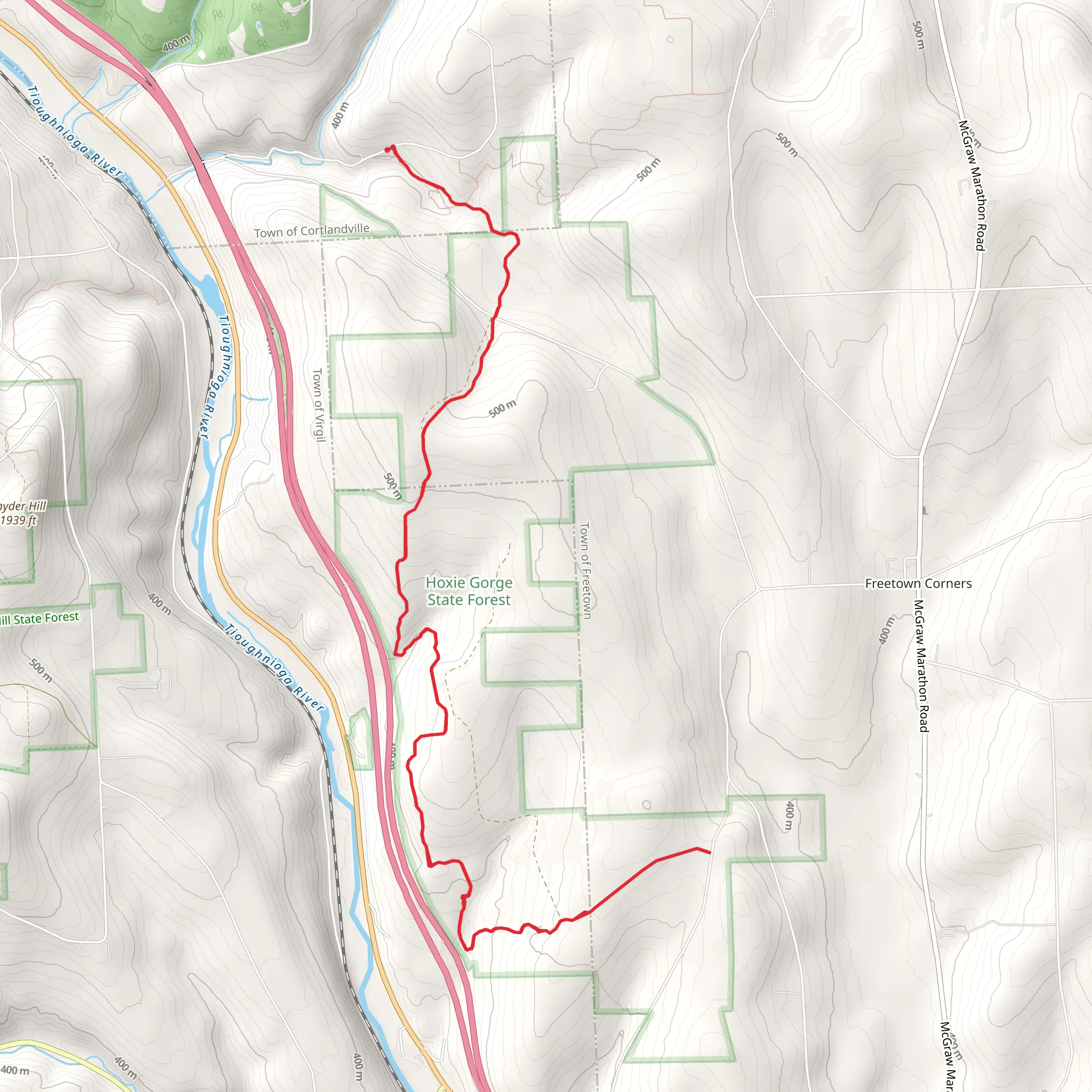 Hoxie Gorge Road via NCT mobile static map