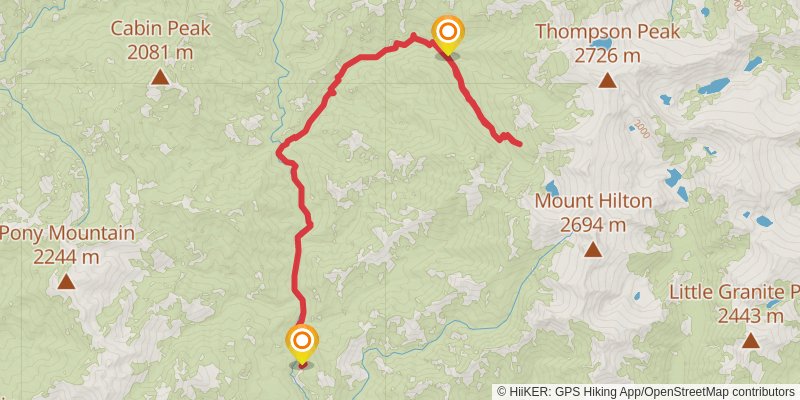 Bear Valley Meadow via North Fork Trail stage 3 Map