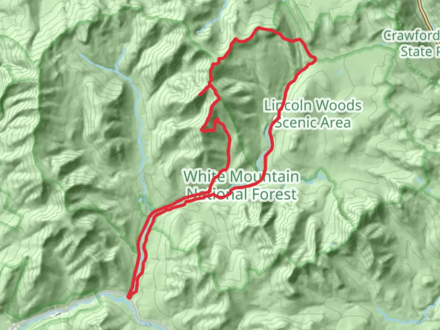 An image depicting the trail Bondcliff Trail, Twinway and Pemi East SIde Trail Loop and its surrounding area.