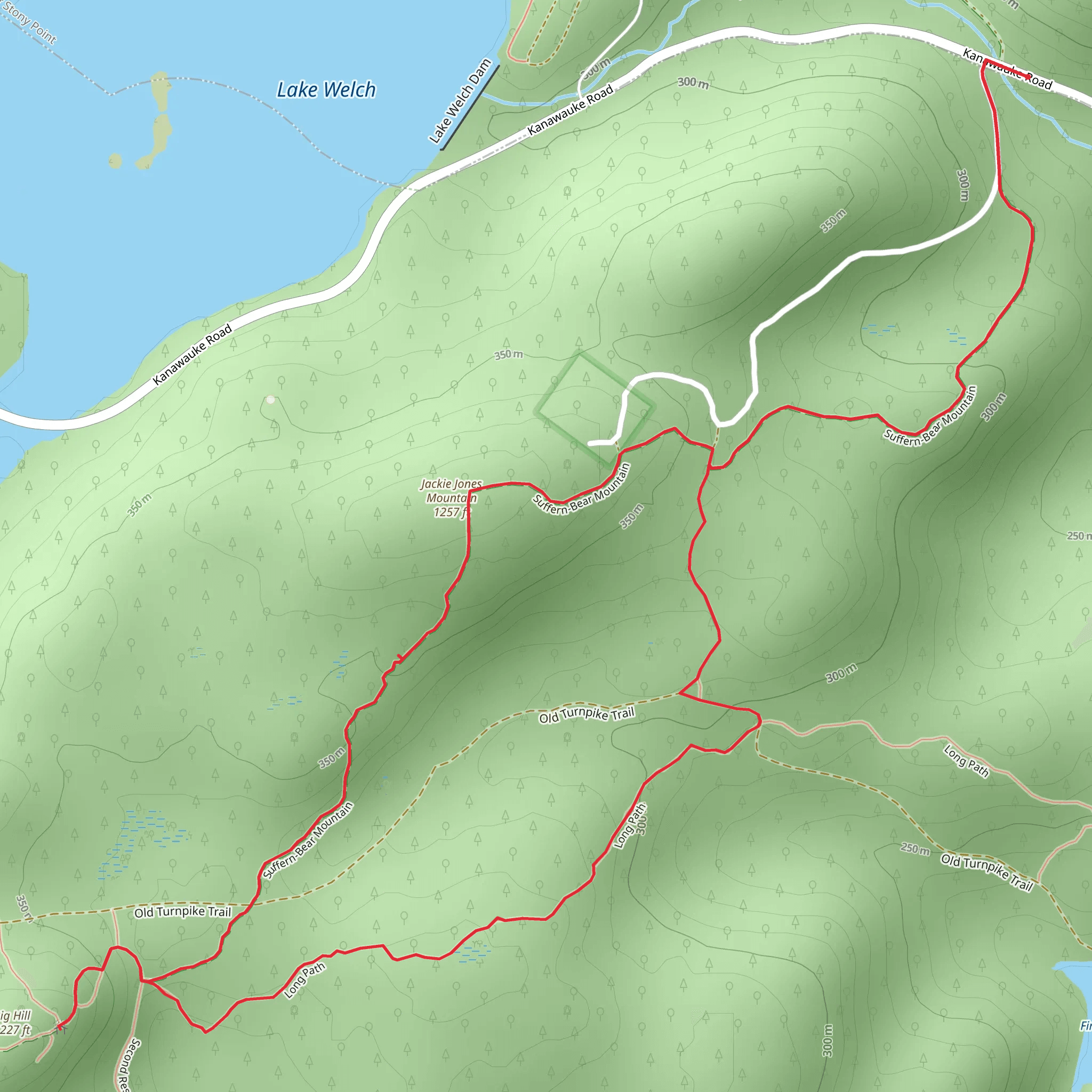 Jackie Jones Mountain and Big Hill via Suffern-Bear Mountain Loop mobile static map