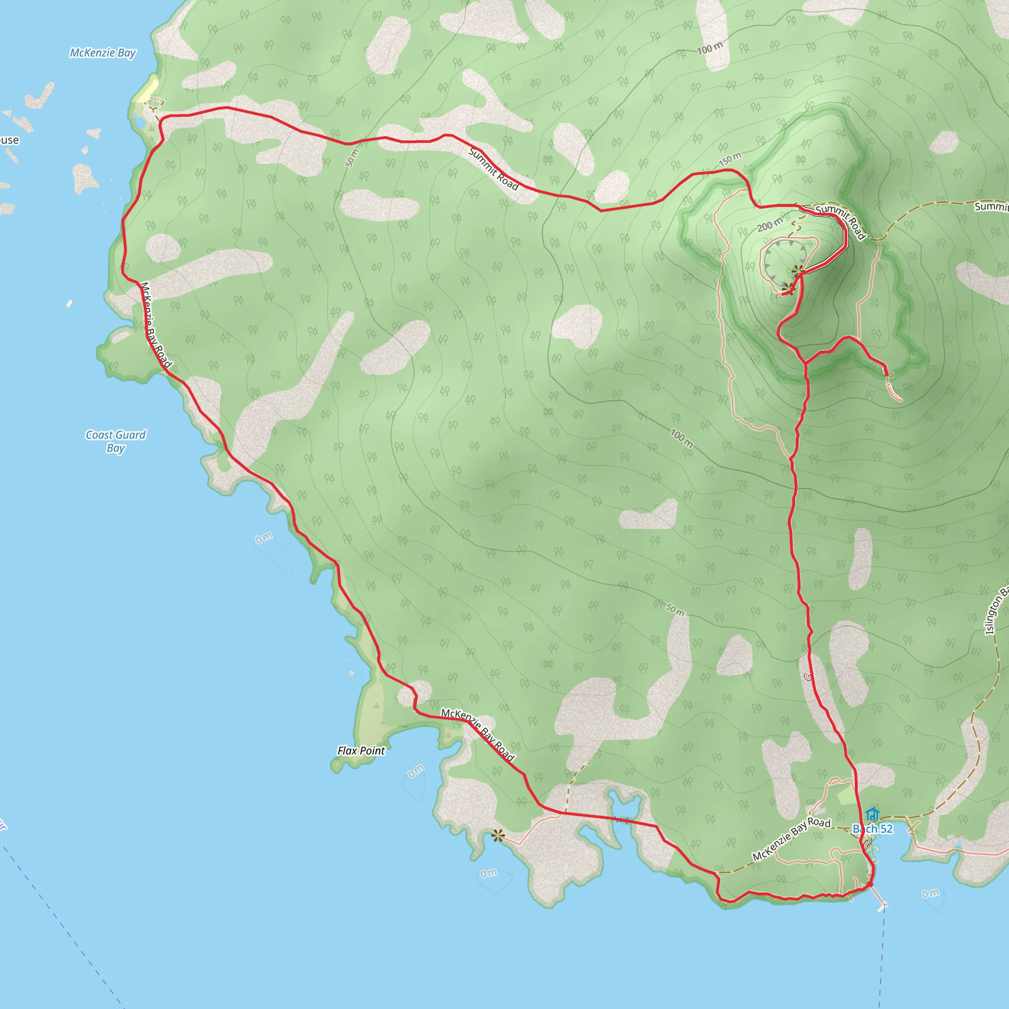 Rangitoto Island Loop mobile static map