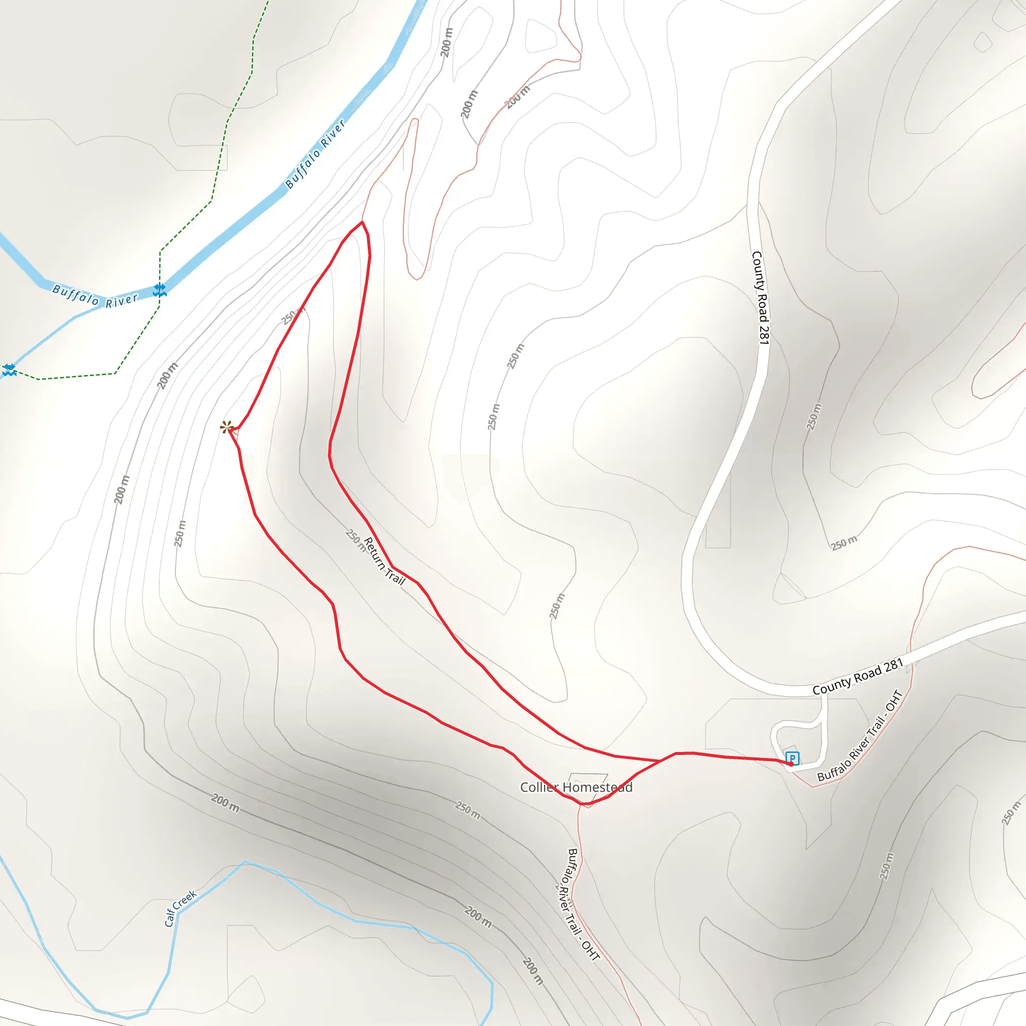 River View and Return Loop Trail mobile static map