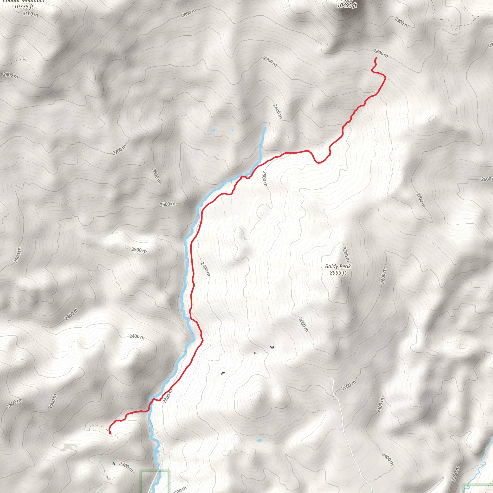 North Fork Elkhead Trail mobile static map