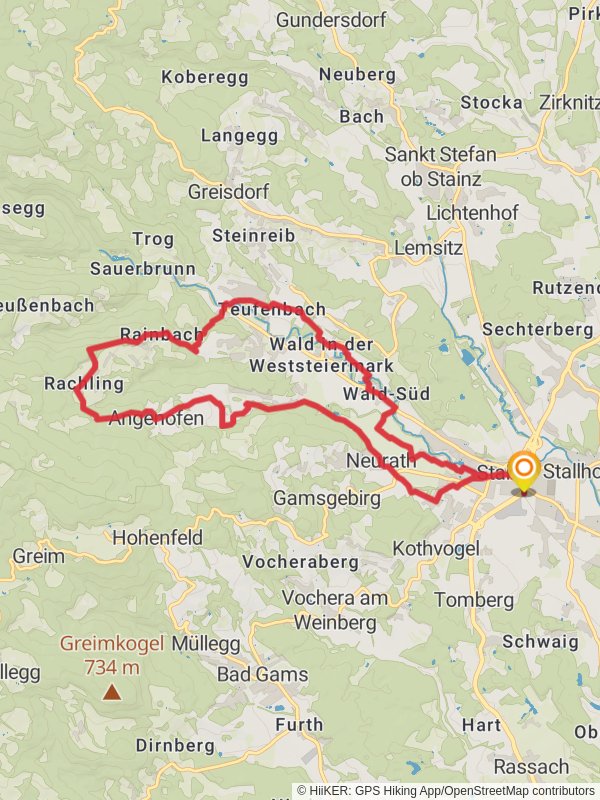 Höllerhanslweg - the original from Stainz mobile static map