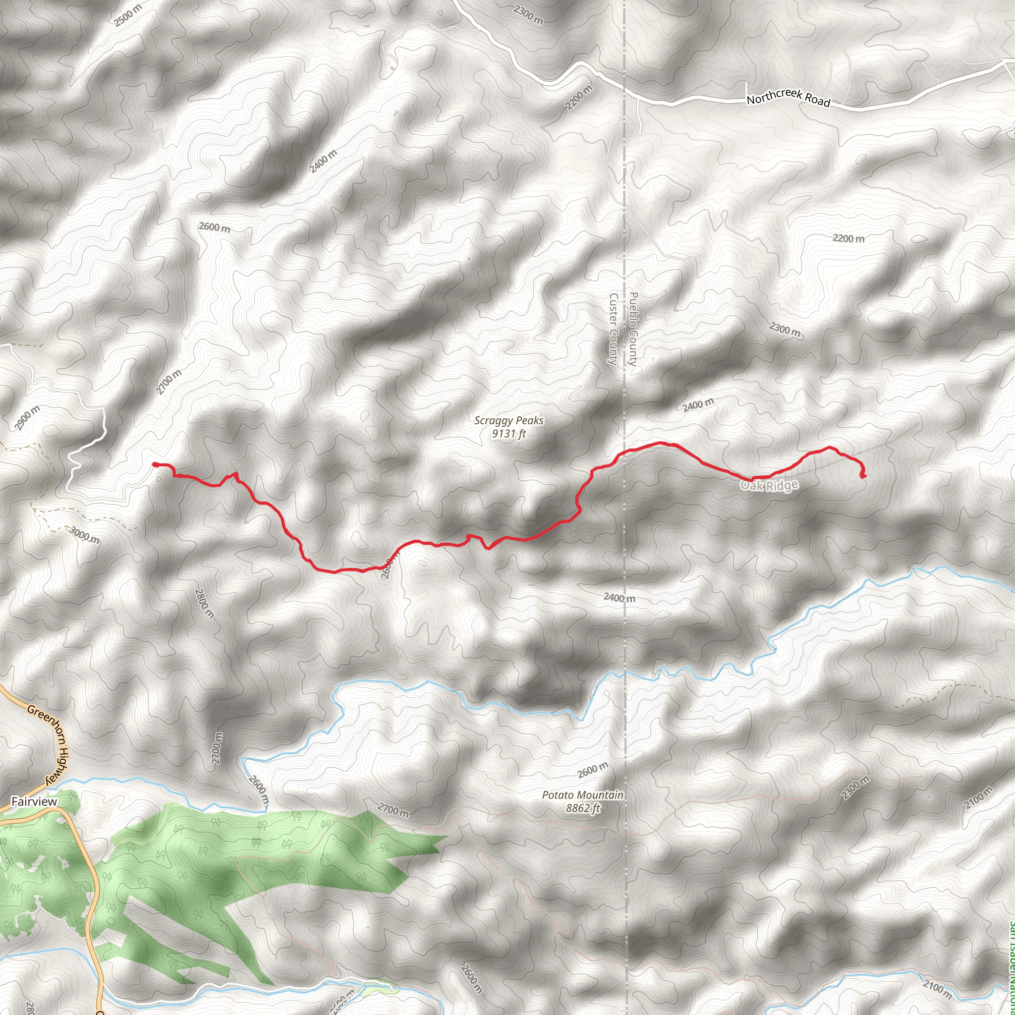 Silver Circle Trail mobile static map