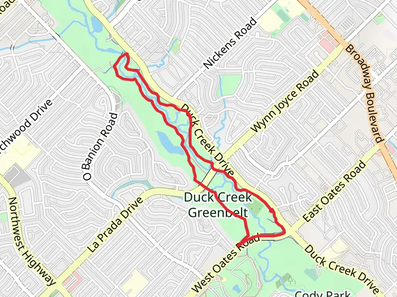 Gate Wood Park Loop via Duck Creek