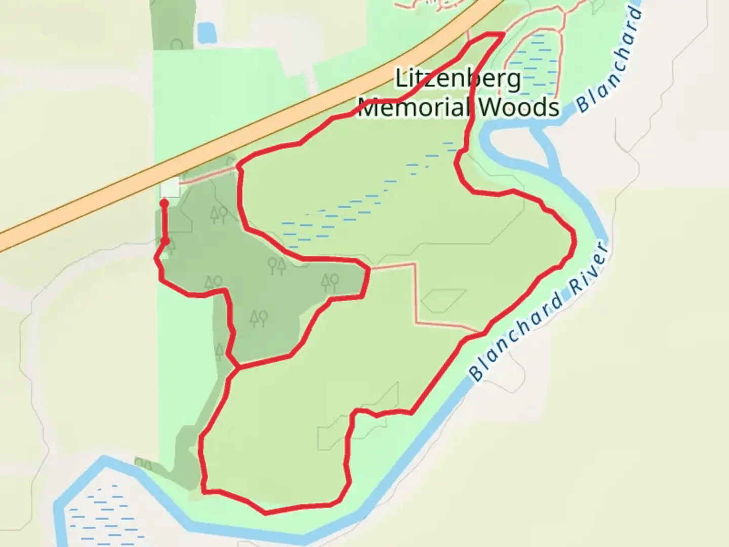 An image depicting the trail Southland Loop Trail and its surrounding area.