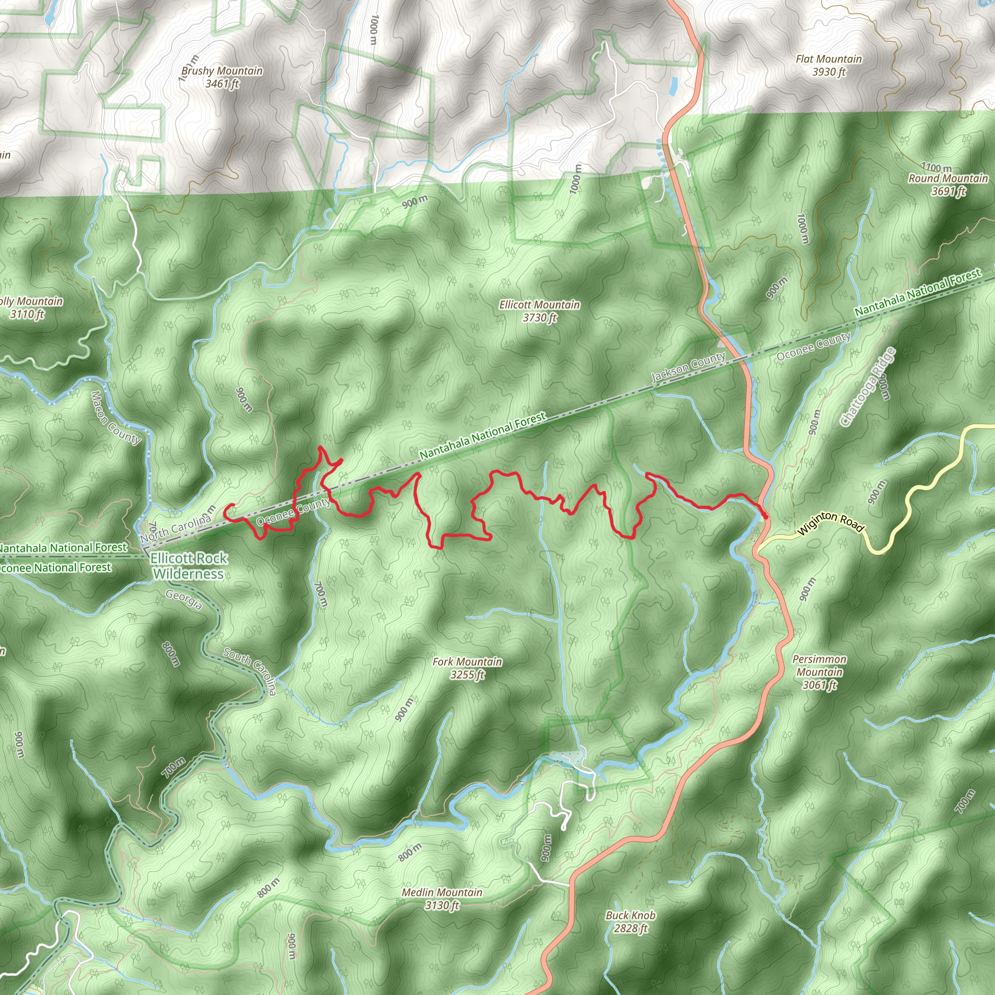 Fork Mountain Trail mobile static map