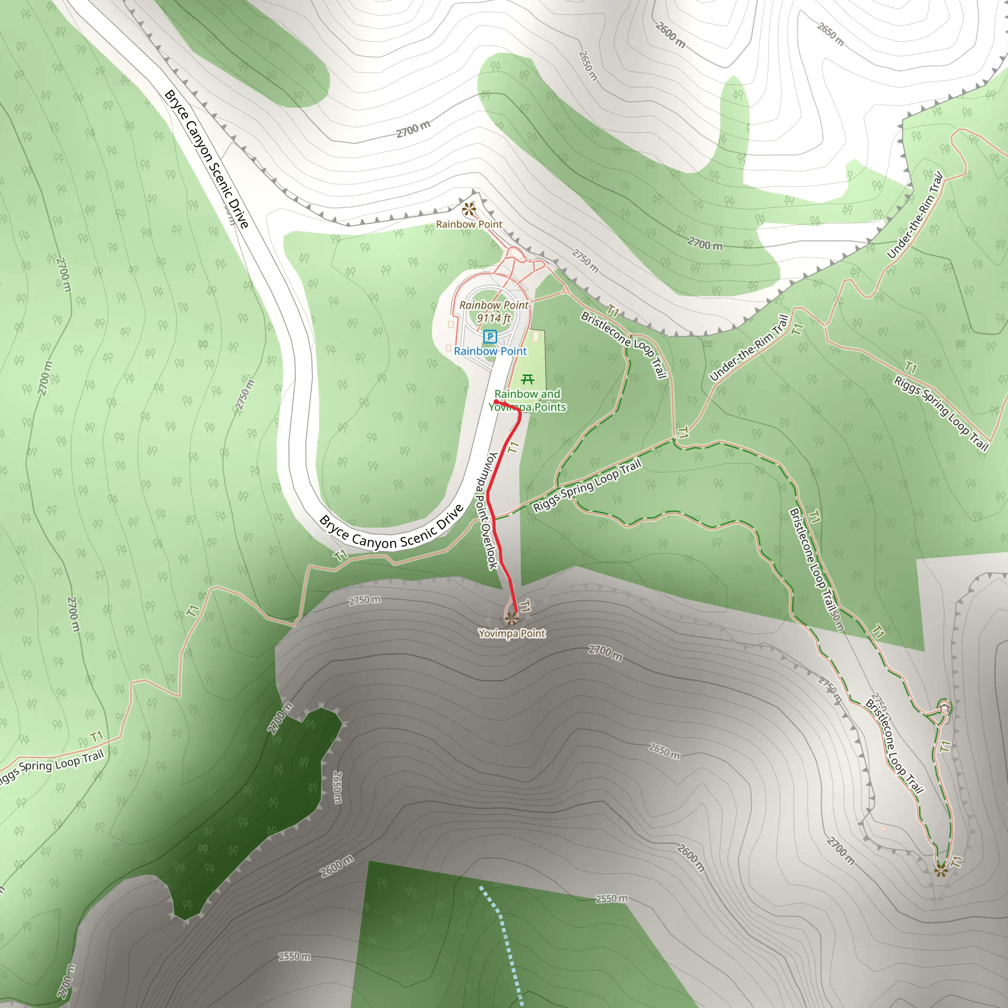 Yovimpa Point Overlook mobile static map