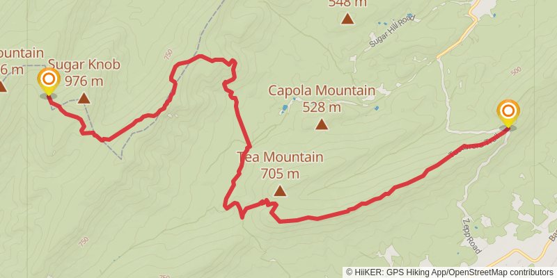 Tuscarora - Three Ponds Trail stage 2 Map