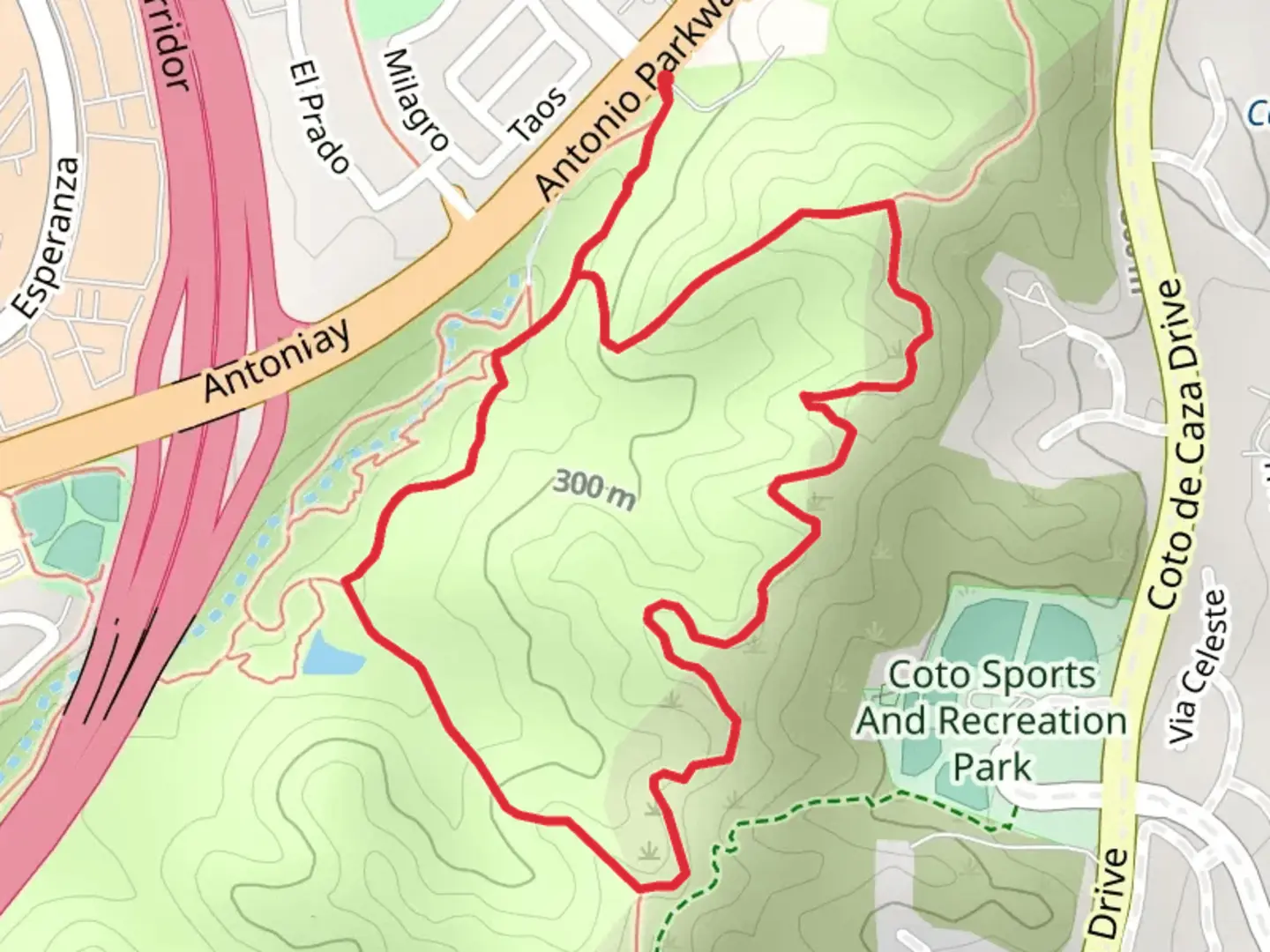 An image depicting the trail Tijeras Creek Loop Trail and its surrounding area.
