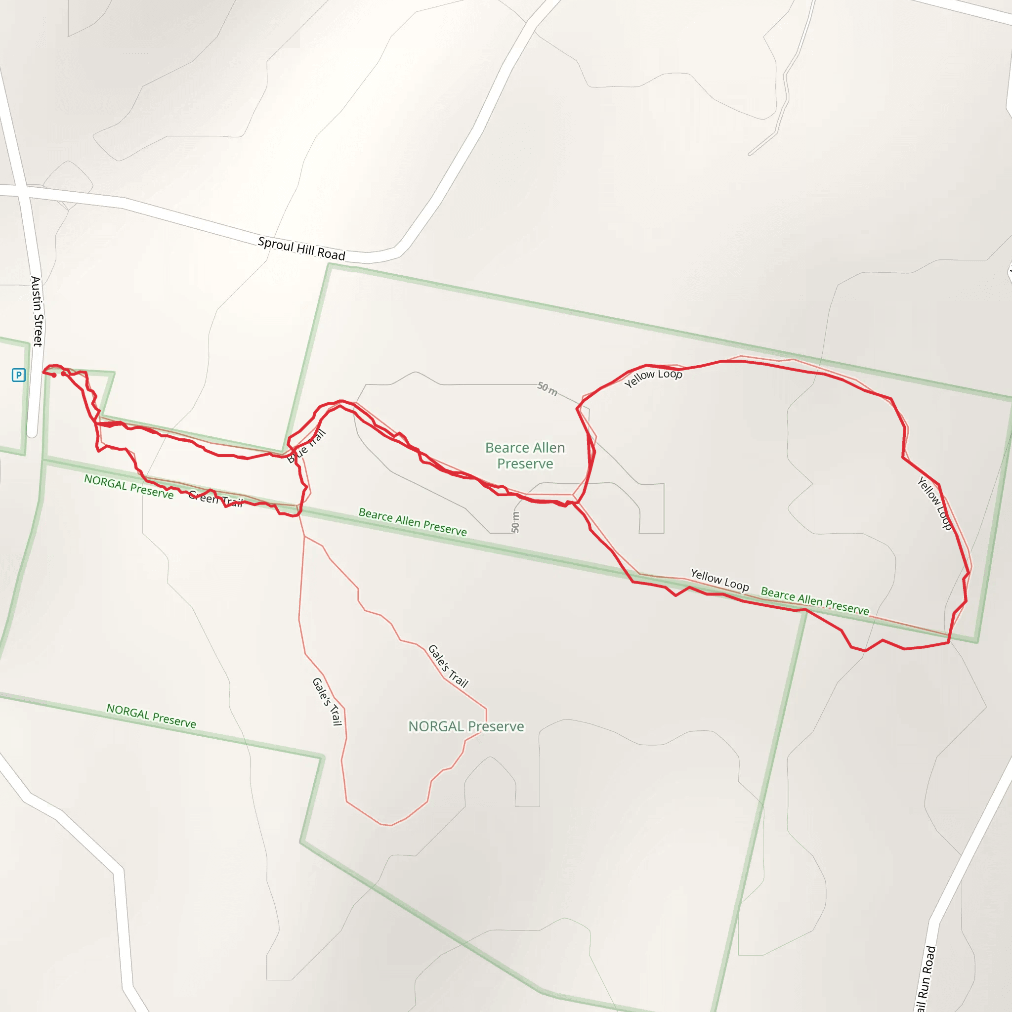 Austin Street Loop mobile static map