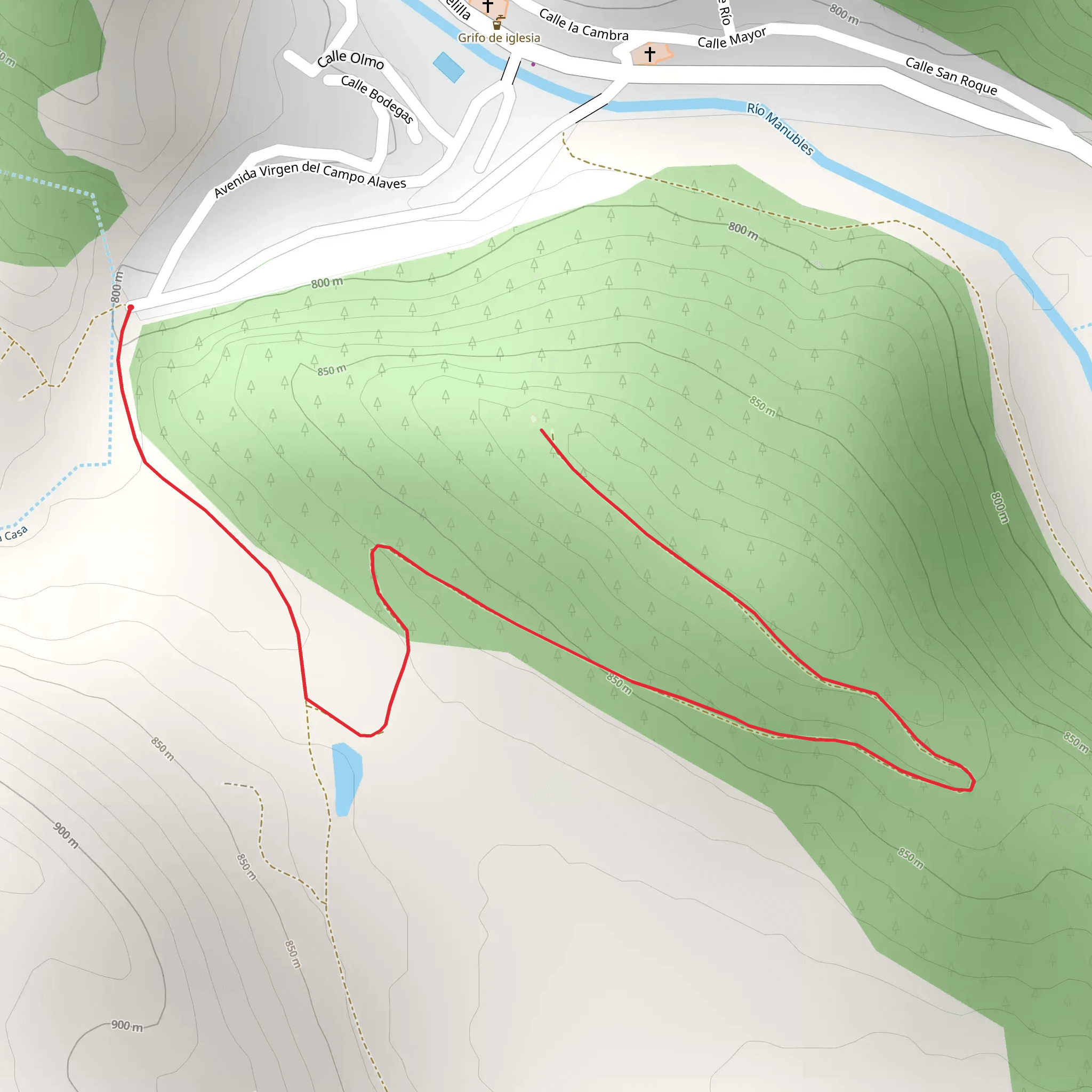 Torrijo de la Cañada - Hermitage of Santa Bárbara SL Z 64 mobile static map