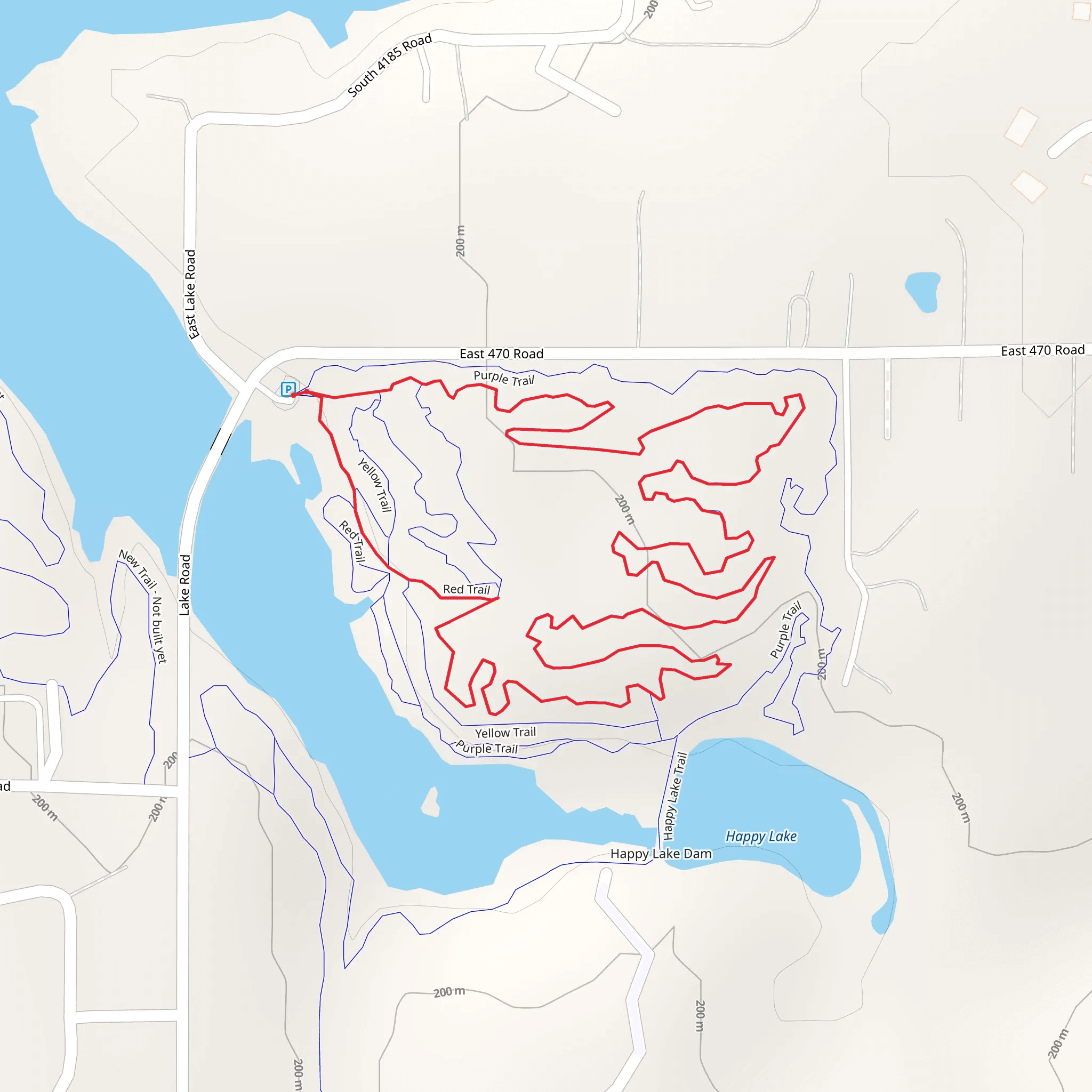 Blue Trail - Sawtooth Loop mobile static map