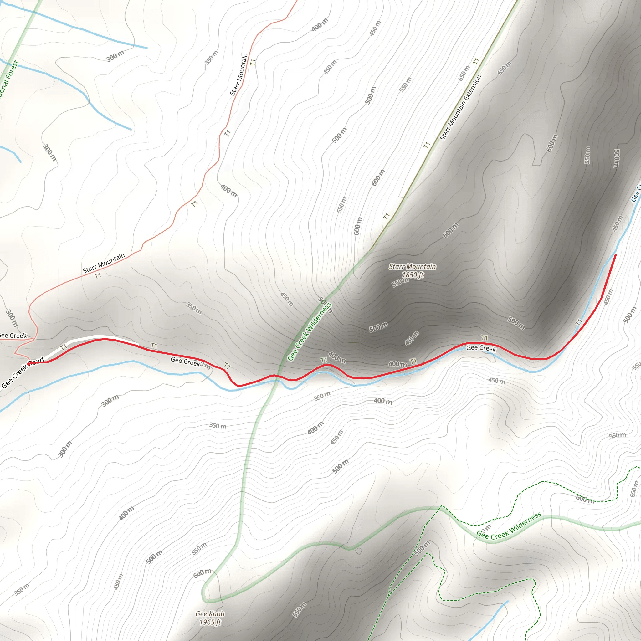 Gee Creek mobile static map