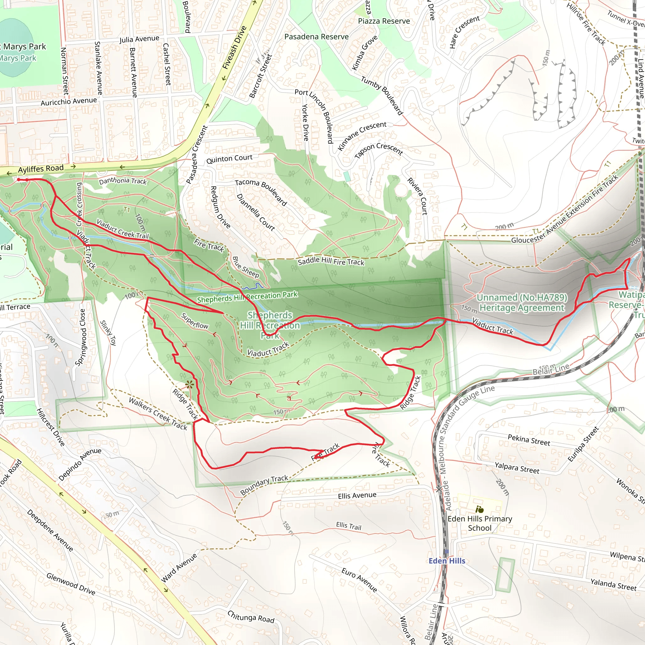 Shepherds Hill Viaduct Loop Track mobile static map