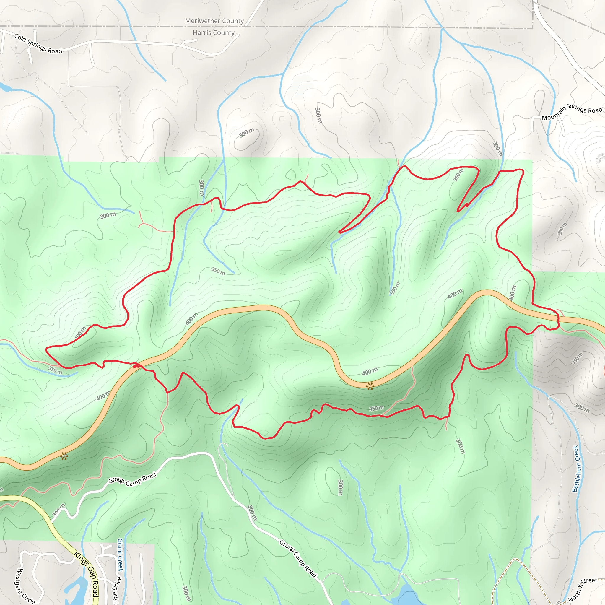 Pine Mountain Trail and Sawtooth Loop Trail mobile static map