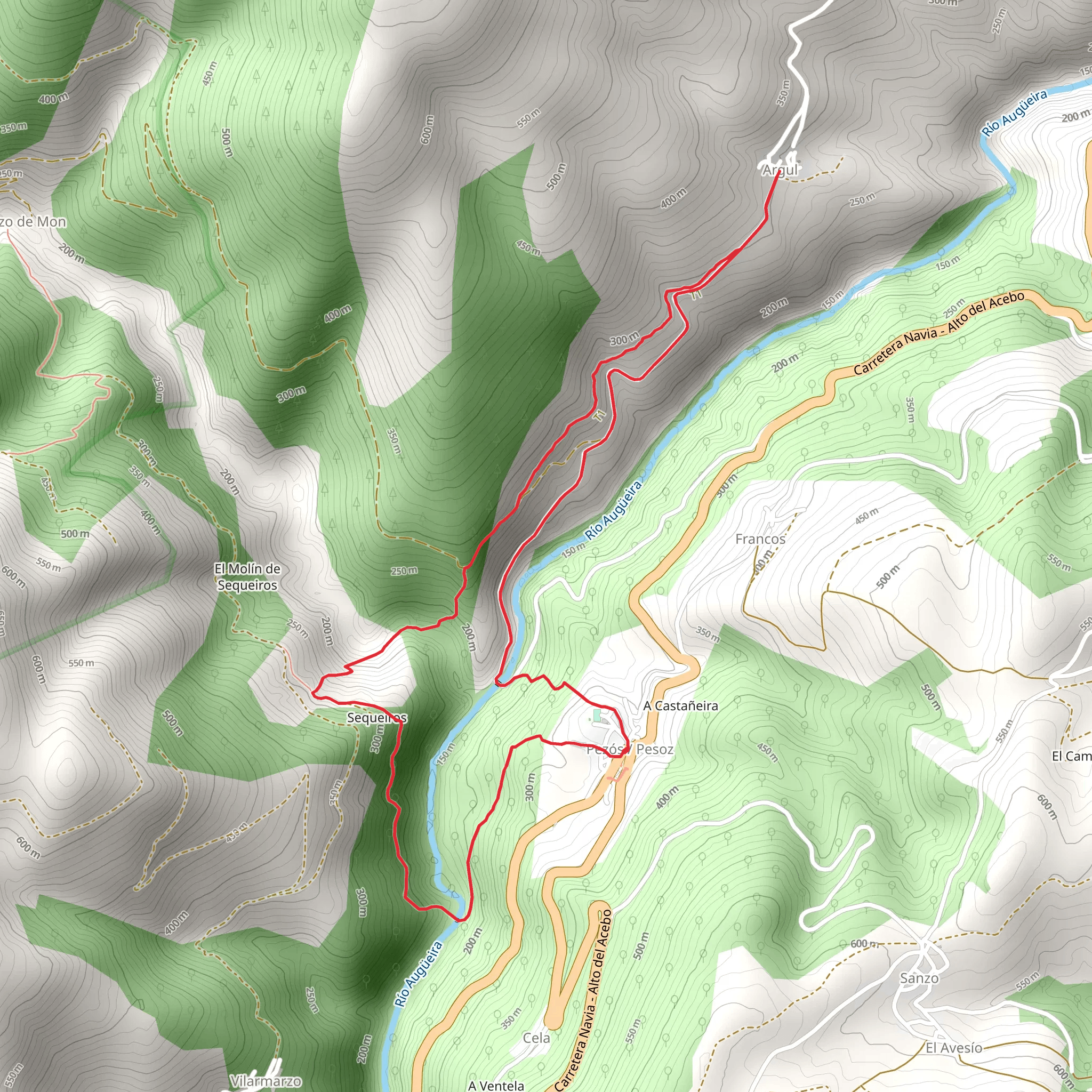 Agueira River Route mobile static map