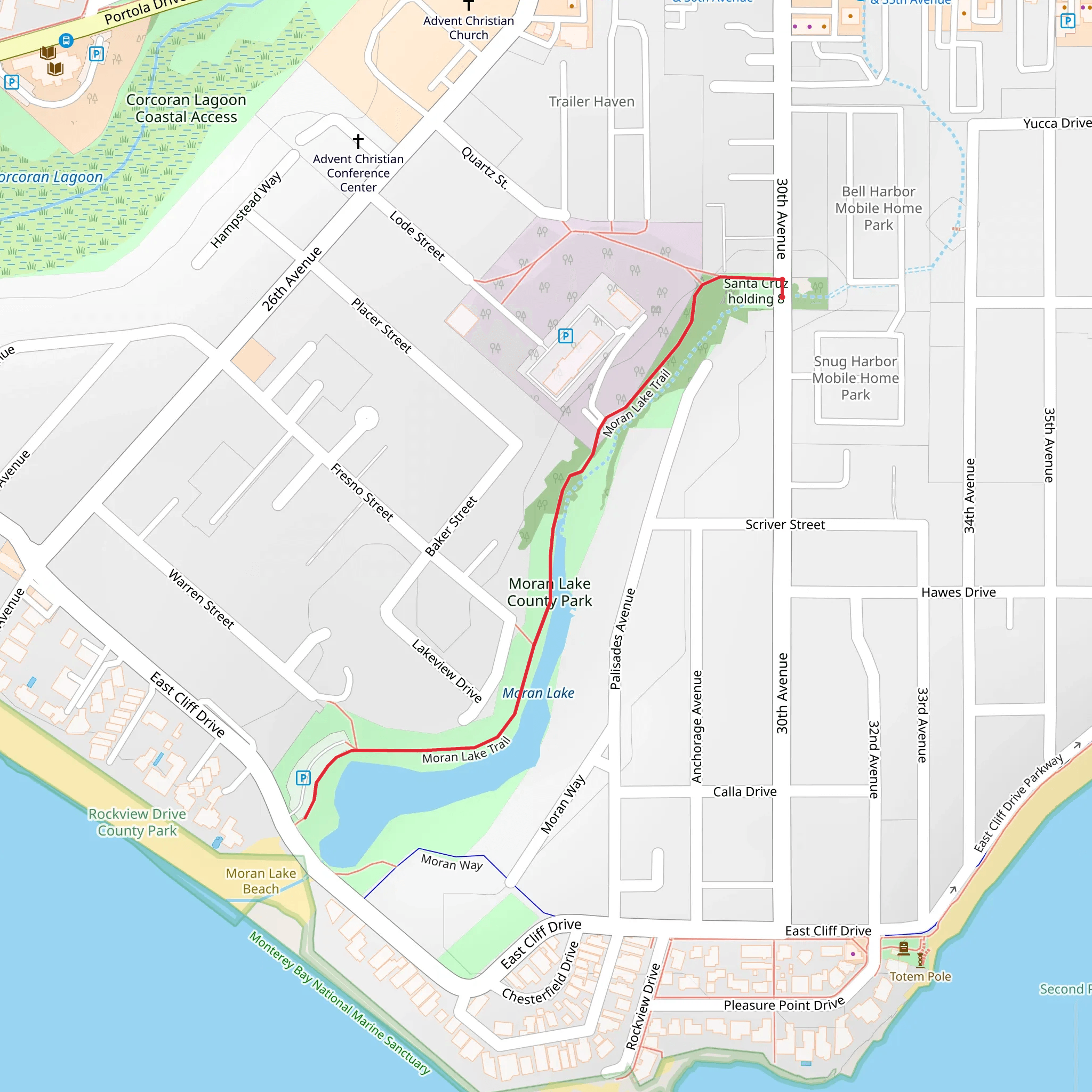 Moran Lake mobile static map