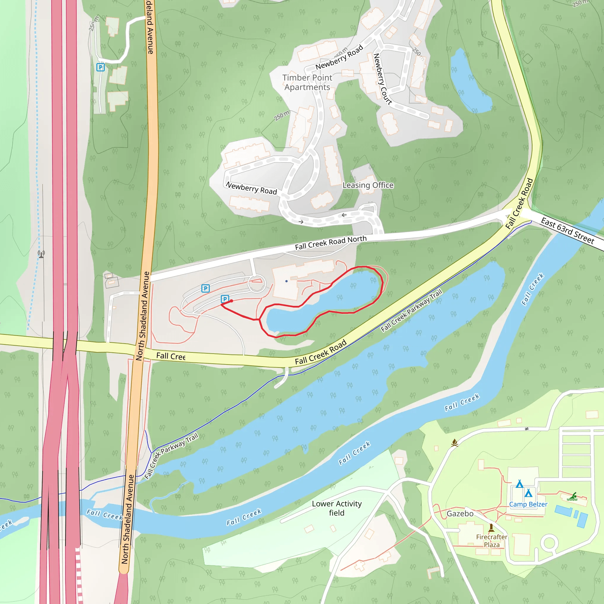 Fall Creek Road North Loop mobile static map