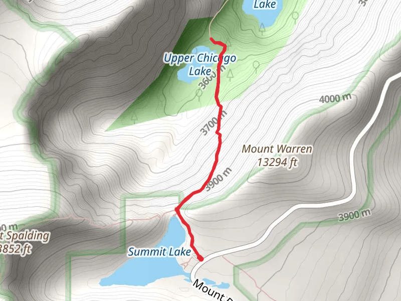 Upper Chicago Lakes from Summit Lake
