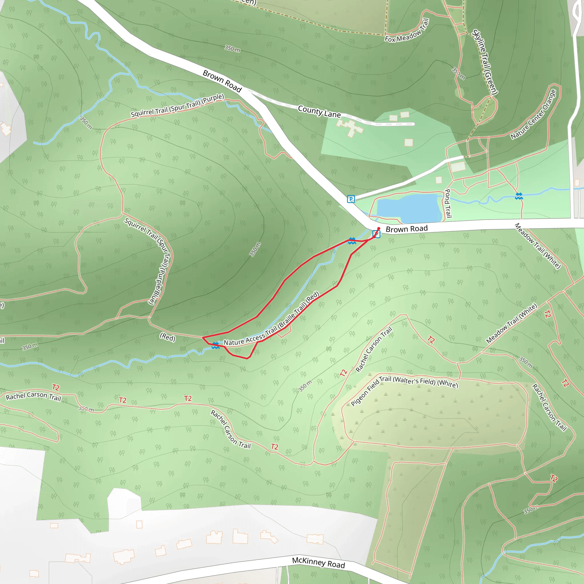 McKinney Park Wexford Brail Trail mobile static map