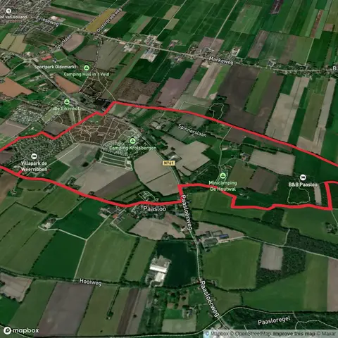 Krolsbergen and Villapark De Weeribben via Binnen Weg